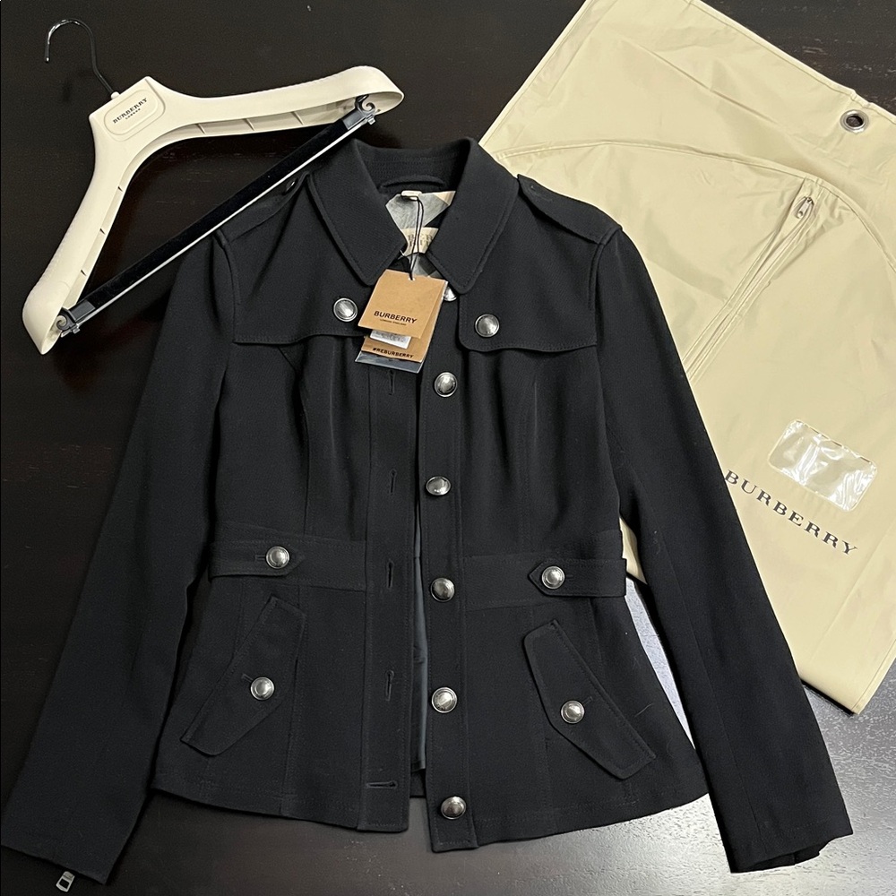 Burberry Black Button-Front Women's Jacket